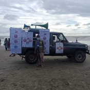 Beach Campaign on COVID-19 awareness by ACLAB -Radio Naf 99.2 fm , supported by UNICEF