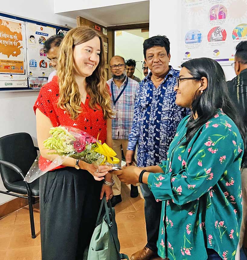 The Orbis team visited ACLAB Cox’s Bazar Office