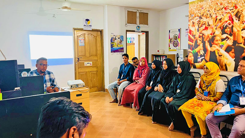 The Orbis team visited ACLAB Cox’s Bazar Office
