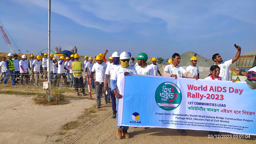 OTJ project, WD1-The Bangbondhu Sheikh Mujib Railway bridge construction sits, eastern part of civil work, Bhuapur, Tangile.