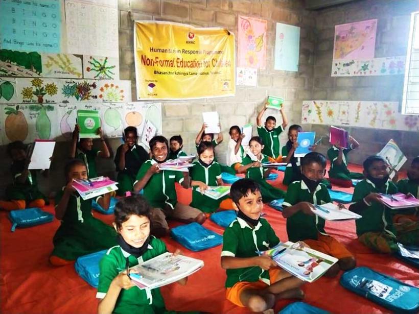 Non formal education for Children at Bhasanchar, Noakhali.
